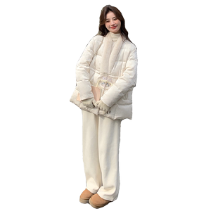 ！ 新品！新中式仿水貂毛风羽绒服货号369-P345-K508图片