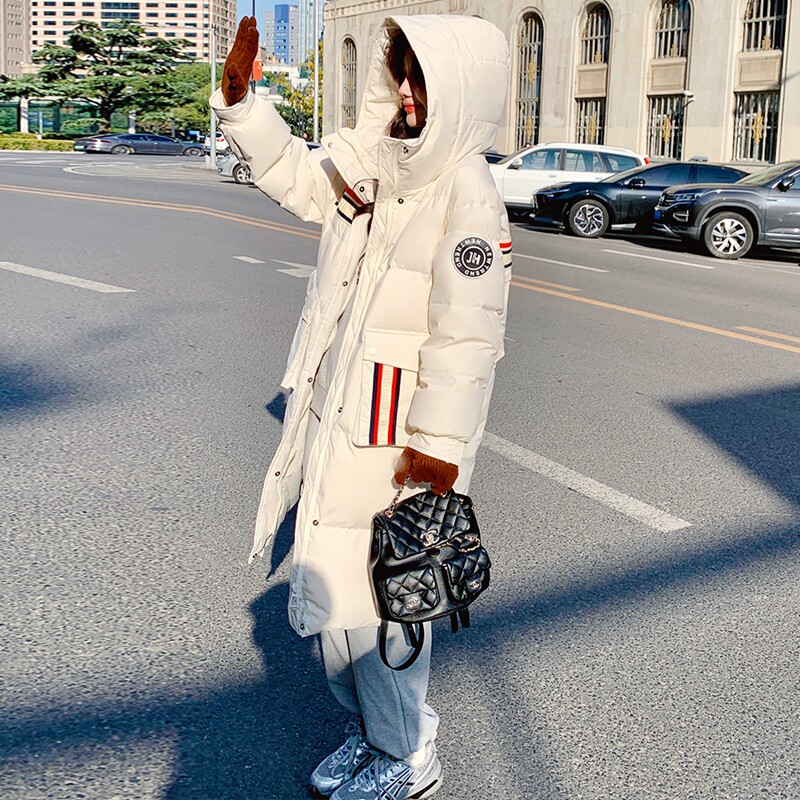 2C085-Q948PF340现货主推90白鸭绒织带长款羽绒服K518,女装羽绒服,2C085