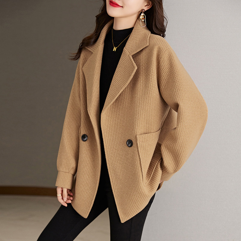 毛呢新款女短款2025年秋冬新款高级感小个子韩系西装毛呢外套，女装毛呢外套，新感觉,女装毛呢外套,新感觉