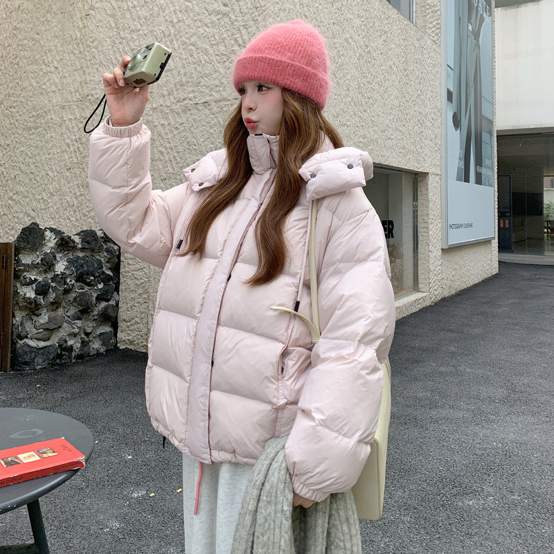 现货新款韩东大门加厚保暖羽绒服百搭连帽面包服女装外套,女装羽绒服,2B114