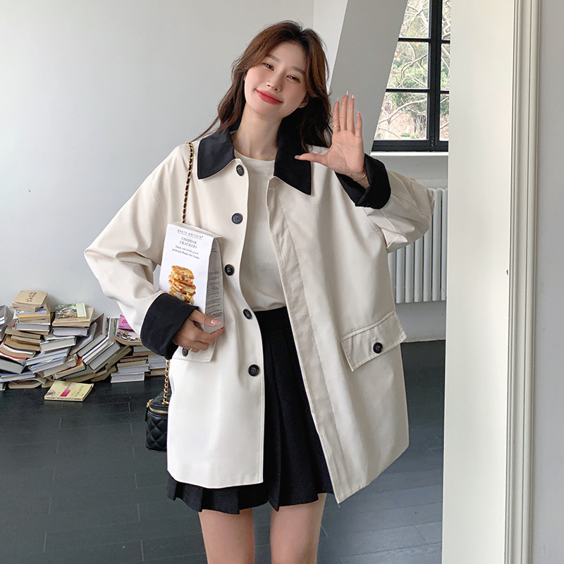 现货新款撞色风衣RF058-C8568-P135-K188,女装风衣,2C058