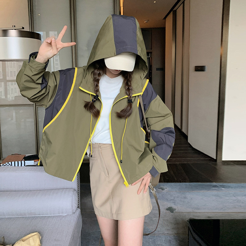 韩版宽松休闲百搭显瘦短款风衣外套女春款6152P155K228,女装短外套,2C166