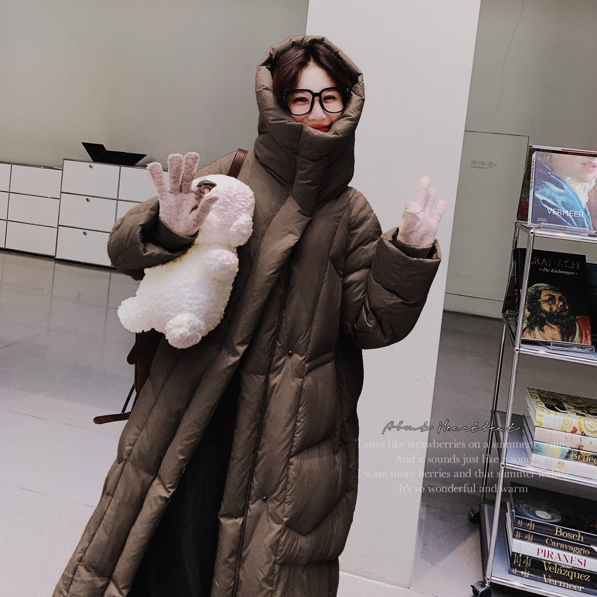 【买家秀已更新】90绒 杏仁黄大围脖式连帽羽绒服 6697-P375-K538图片