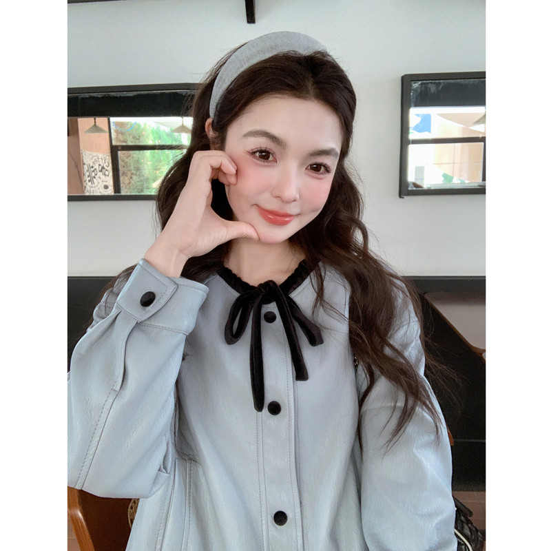 已出货春季新款拼接皮衣2C098-2602P155K248,女装皮衣,2C098