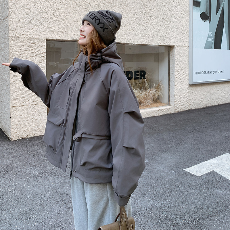 【现货】有买家秀高级灰冲锋衣90羽绒服2C301-1391-P255-K388,女装羽绒服,2C301