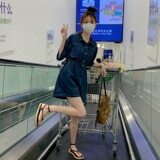 新品现货有买家秀夏季牛仔连体裤2C098-8866P115K168，女装套装/套裙，2C098