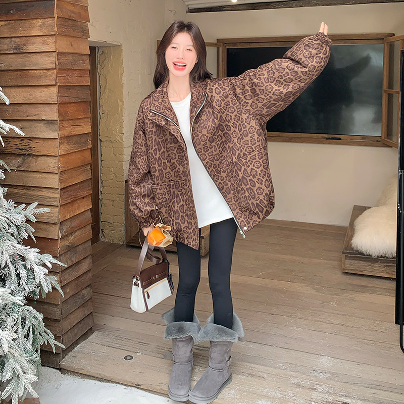 现货豹纹加棉外套2C277-5839-P165-K268,女装棉衣/棉服,2C277