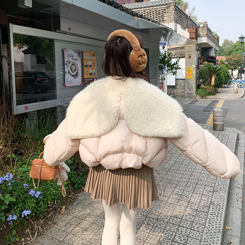 小个子暖糯泡芙羽绒服女4431-P280-K398配手套,女装羽绒服,2C126