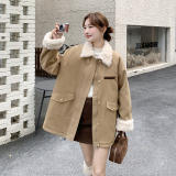 现货！现货！毛绒拼接派克羽绒服2C212-G193-P225-K328，女装羽绒服，2C212