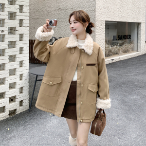 现货！现货！毛绒拼接派克羽绒服2C212-G193-P225-K328图片