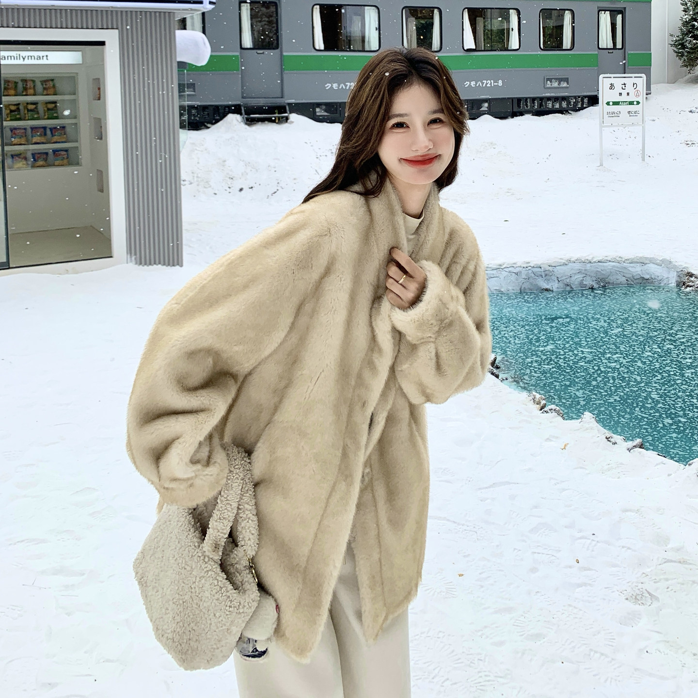 高级感仿水貂毛皮草外套女2025新款毛绒大衣2C227/3362/P245K368,女装短外套,2C227