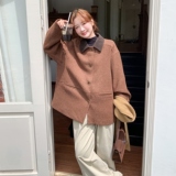 现货：冬季新款韩系复古毛呢休闲百搭上衣外套2C135-8919P195K278，女装毛呢外套，2C135