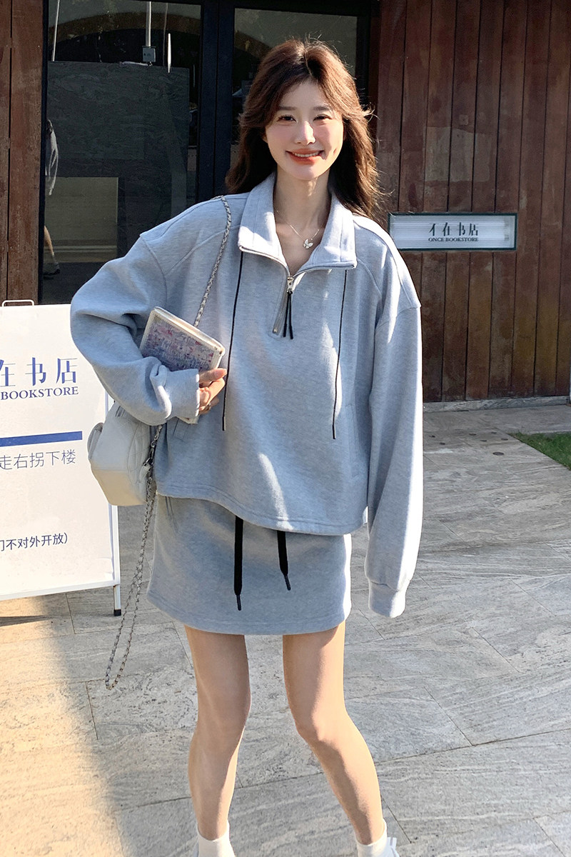 新品盐系轻熟风休闲小个子运动卫衣套裙5851-P145-K208,女装套装/套裙,2C159