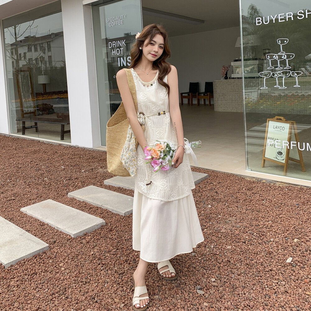 现货主推25夏装新款波西米亚风蕾丝连衣裙2D044-750-P155-K235,女装连衣裙,衣珂纱朗