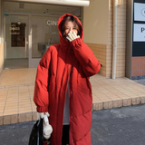 【新款】连帽格子羽绒服中长款90白鸭绒2D111-A618P365K528，女装羽绒服，2D111