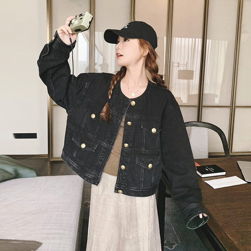 大货已出2026秋季小香金属扣短款牛仔夹克外套1016-P135K188,女装短外套,2C069