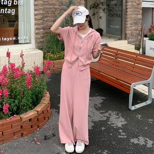 【现货】休闲时尚减龄粉色套装2C131-602-P135K188图片