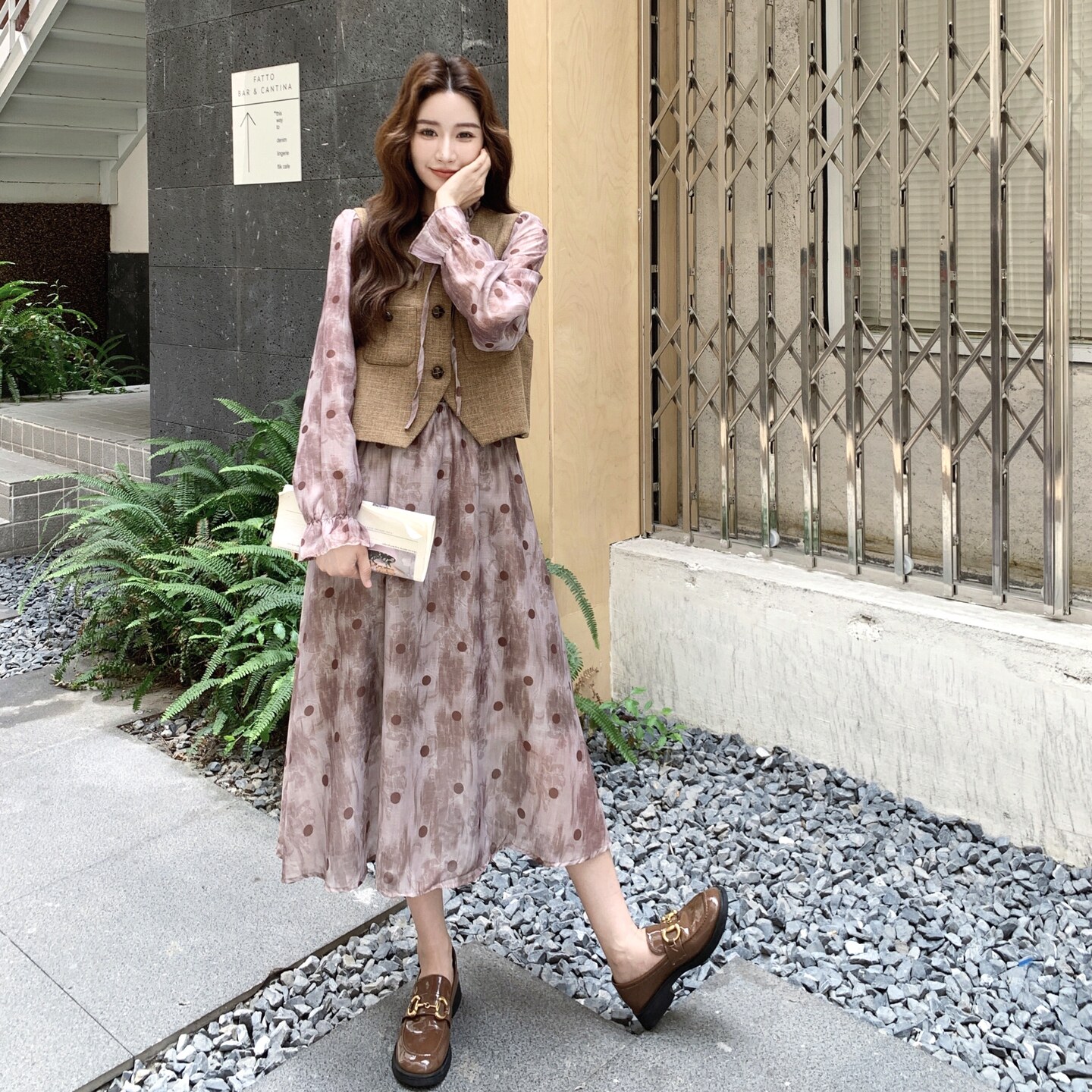 法式高级感气质西装马甲套装裙女2025春秋季新款显瘦连衣裙两件套,女装套装/套裙,2C307