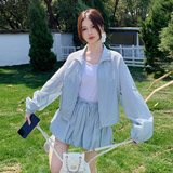 现货:夏装新款时尚防晒上衣花苞半身裙两件套2C135-6899P145K218，女装套装/套裙，2C135