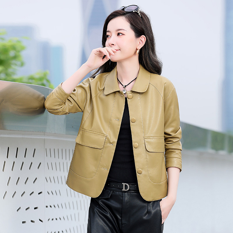 现货！皮衣外套女短款2025新款潮流时尚韩版宽松休闲皮夹克，女装皮衣，吾爱衣,女装皮衣,吾爱衣