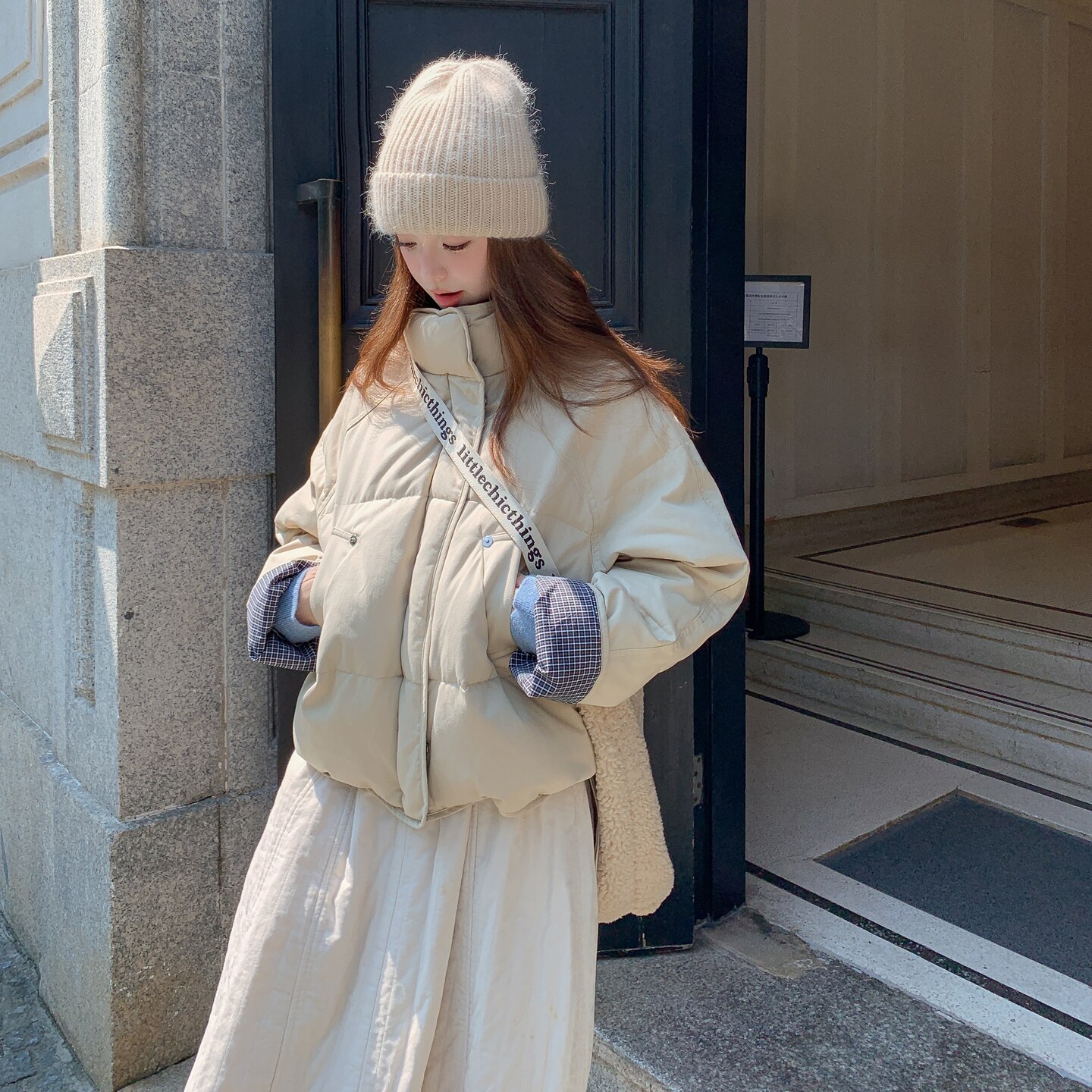 小个子羽绒服女短款冬季2025新款立领面包服设计感超好看外套,女装羽绒服,2C177