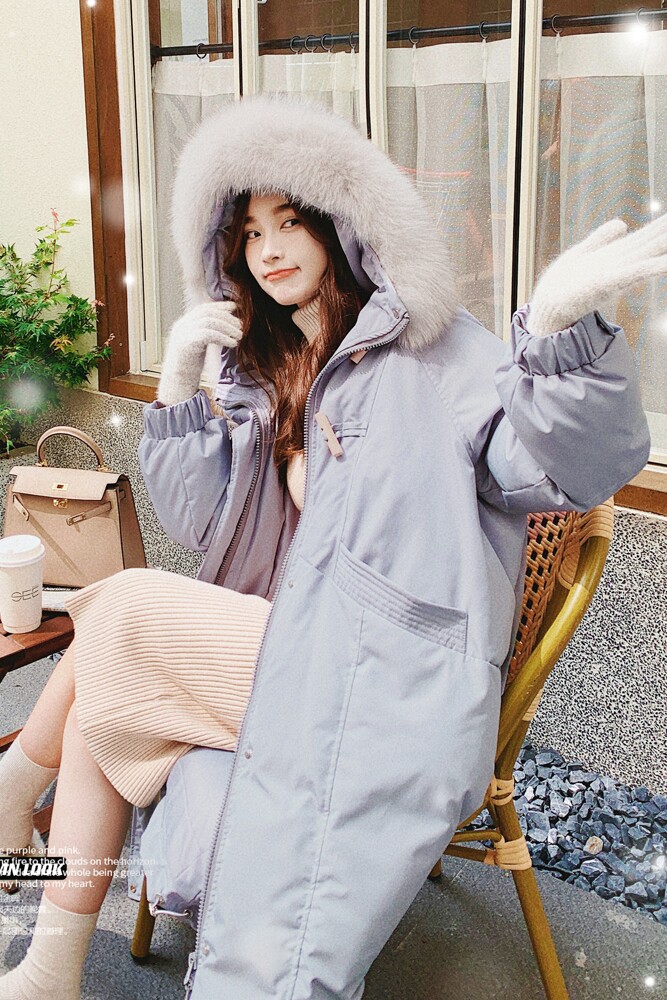 【大货已出】主推奶fufu大毛领牛角扣羽绒服083-6638-P295-K458,女装羽绒服,2C137