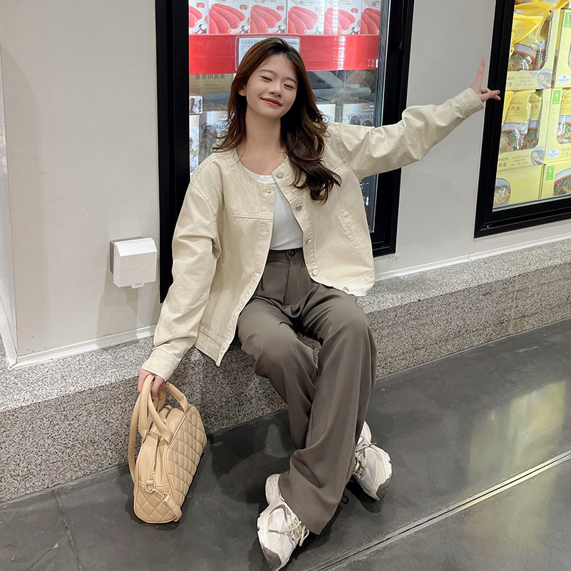 2026春季学院风显瘦米白小外套2C036-W218-P90-K178,女装短外套,2C036