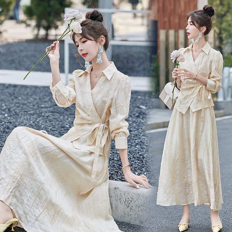 主推24春夏新款新中式风提花汉服套裙1C086-638-P165-K238,女装套装/套裙,衣珂纱朗