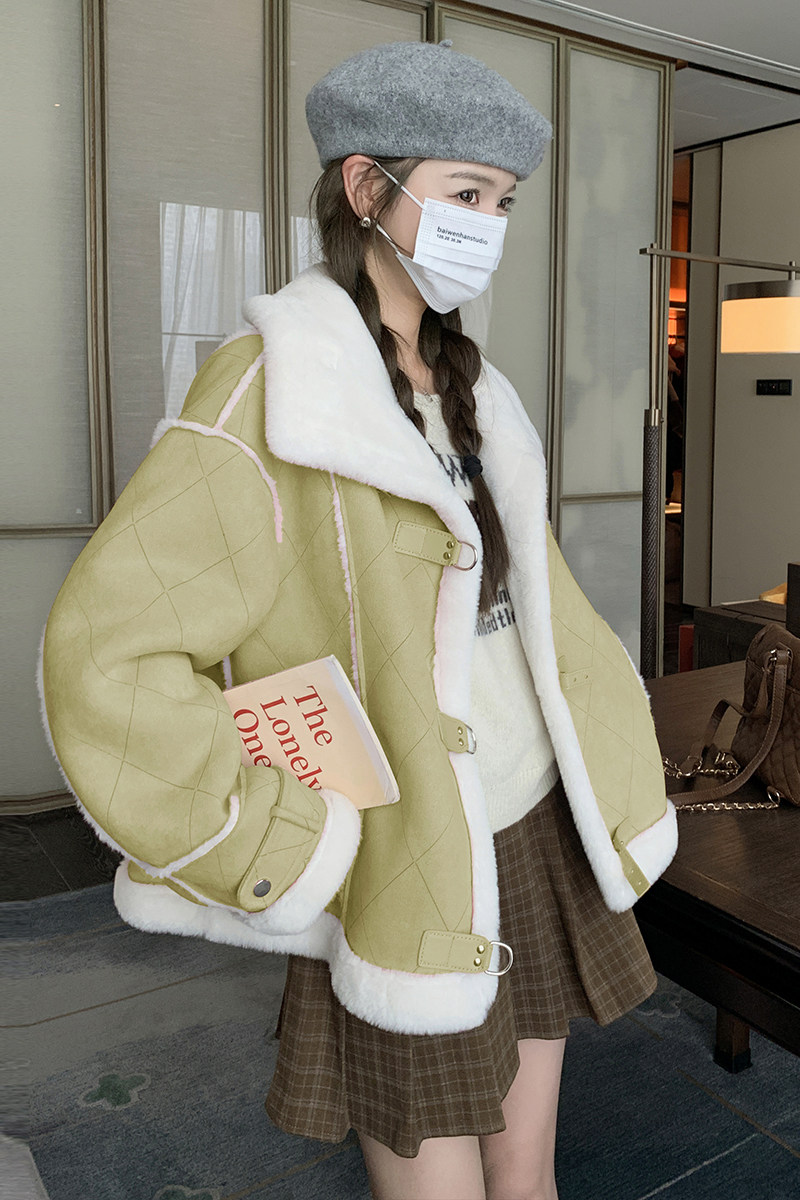 现货！2025冬季新款皮毛一体短款#2C133-930-1-P195-K288,女装棉衣/棉服,2C133