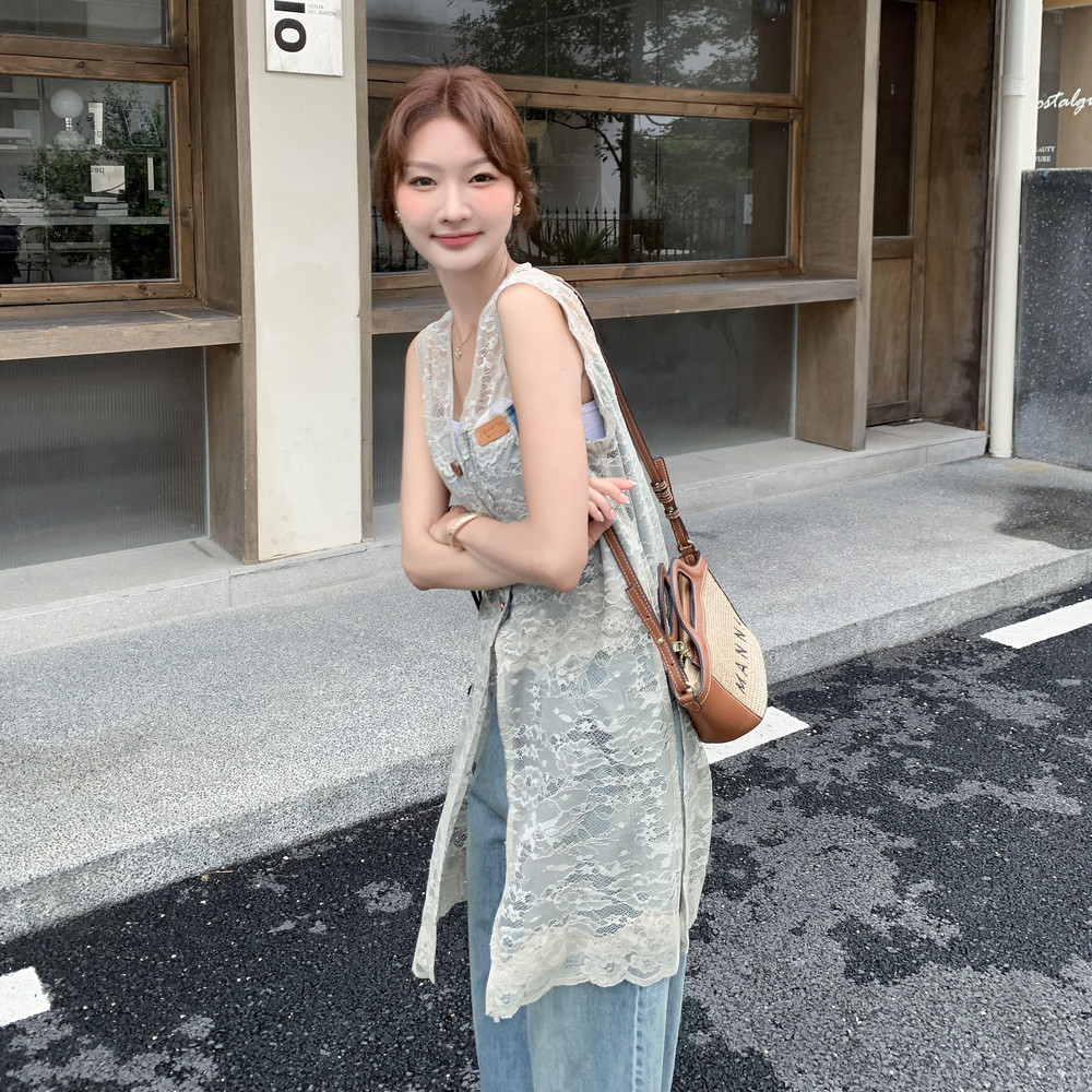 新款夏季时尚蕾丝拼接牛仔套装2C098-8575P165K238,女装套装/套裙,2C098