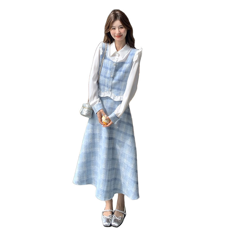 2026春装新款小香风套装女款气质上衣高级感长款半身裙两件套,女装套装/套裙,2C218