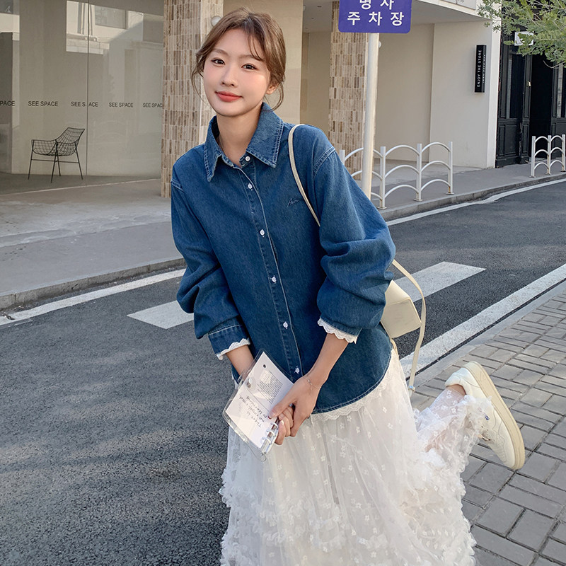 蕾丝拼接百褶半身裙套装女春秋2025新款两件套休闲ootd穿搭超好看,女装套装/套裙,2D148
