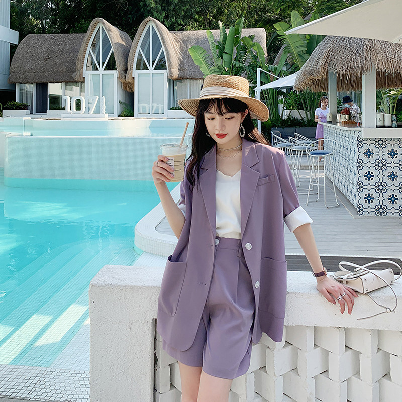 【夏现货+买家秀】气质时尚减龄西装套装088-1818p125控188,女装套装/套裙,2C088