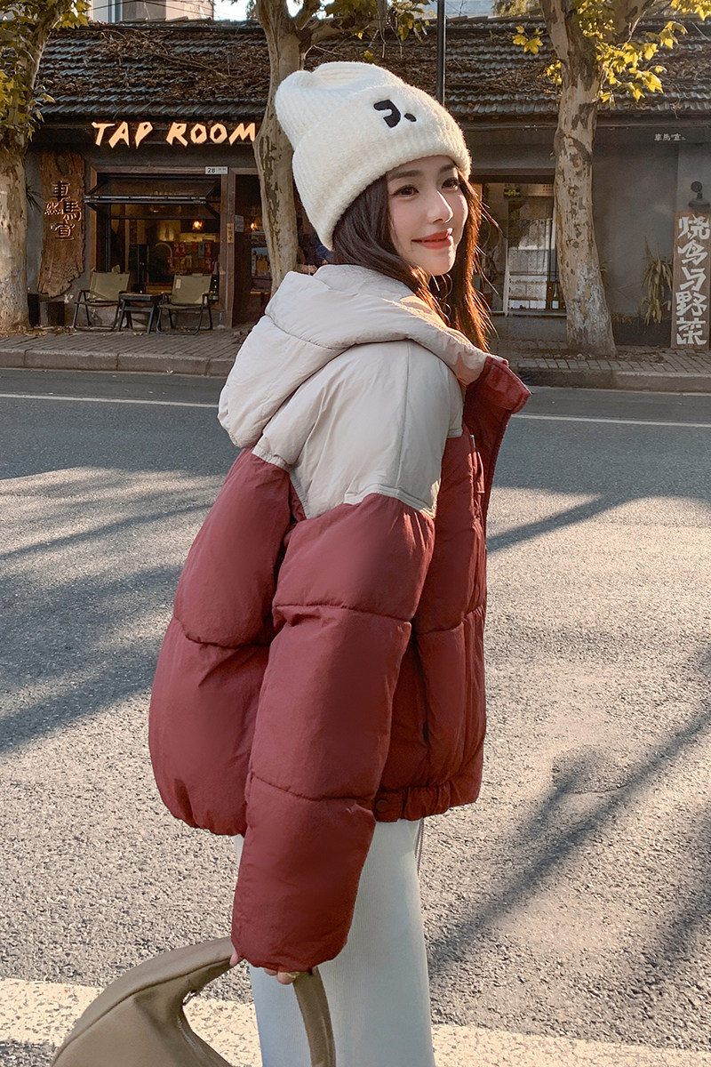 【现货】1C128-A35冬休闲拼接加厚面包服棉服外套P145-K215,女装棉衣/棉服,2D148