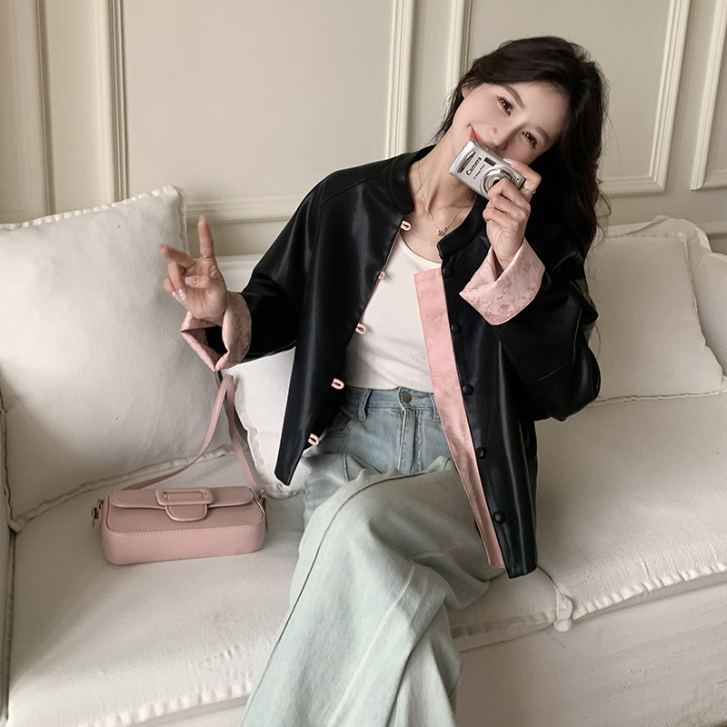 【现货】新中式皮衣088-6605P145K198,女装短外套,2C088