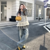 新品【已做货】针织打底叠穿蕾丝真两件套P155K258，女装卫衣/绒衫，2C321