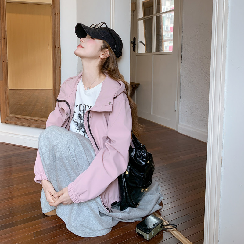 档口现货2025新款女装春秋学生休闲风衣外套女369-p135-k198,女装短外套,2C266