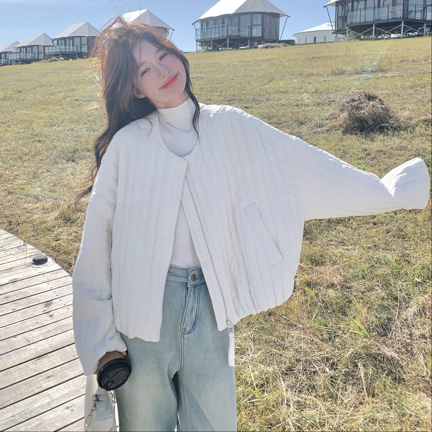 秋冬新款现货高品质女士短款棉衣外套2C271-9567-P155K228,女装棉衣/棉服,2C271