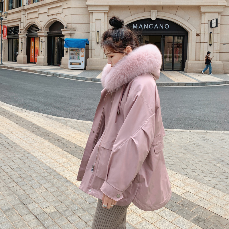 【现货】2025冬季兔毛内胆加厚粉色派克服 2C056-9918-P185 控268图片
