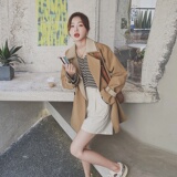 今年流行双领撞色风衣外套女2023春季新款韩版小个子炸街时尚上衣，女装风衣，2C293