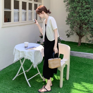 白色西装吊带连衣裙套装女2025夏季新款通勤时尚气质感显瘦两件套图片
