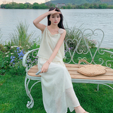 现货：25年夏装新款度假仙美两件套吊带套装裙2C135-5067P115K168，女装套装/套裙，2C135