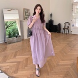 现货主推数据好夏季淡紫色连衣裙2C032692P105K158，女装连衣裙，2C032