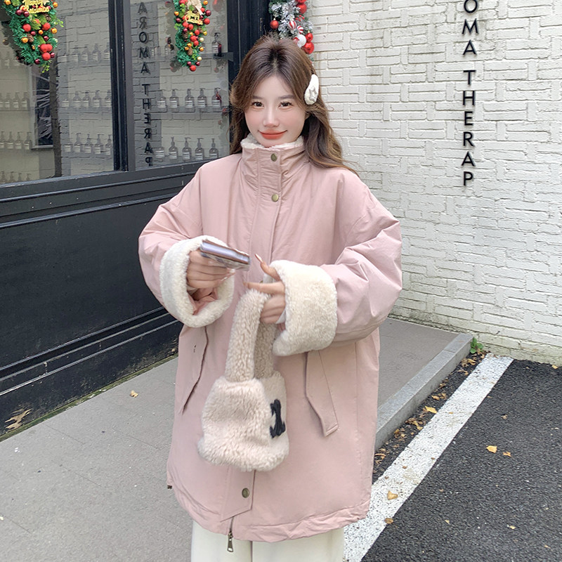 现货毛毛拼接羽绒内胆派克服2C115-2236-P245-K368,女装羽绒服,2C115