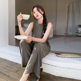 时尚休闲直桶套裤，女装套装/套裙，1D066-1