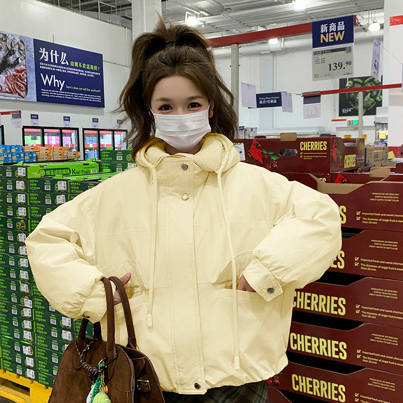 两穿短款连帽90白鸭绒羽绒服,女装羽绒服,1D066-1