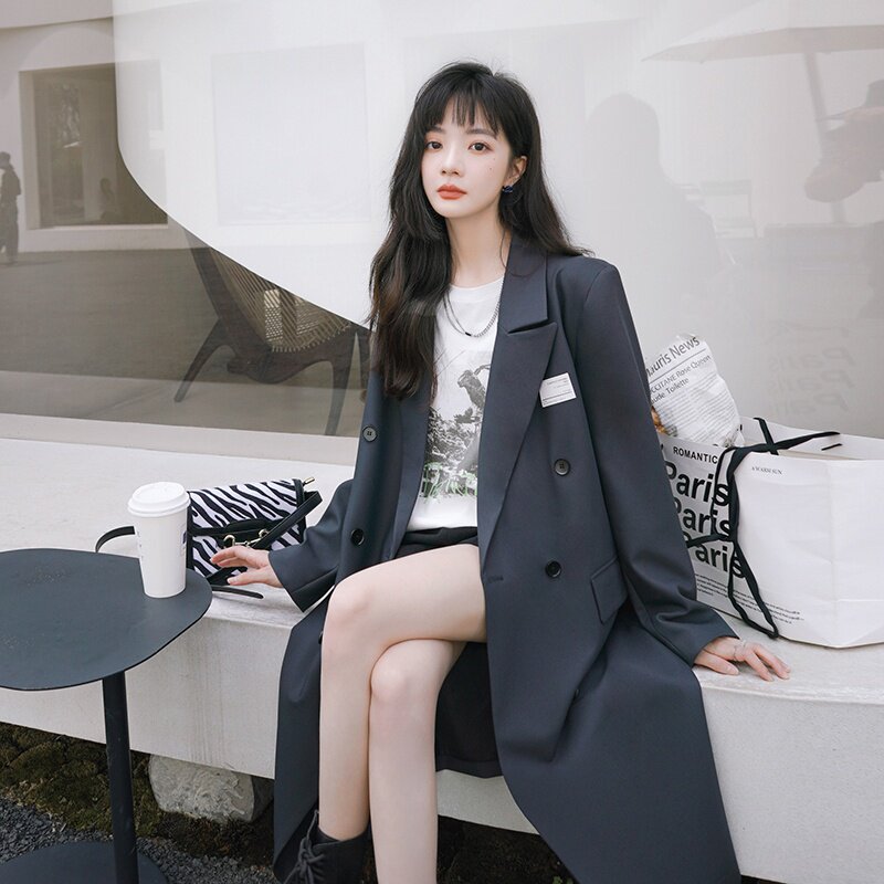 现货2026新款中长款西装2C053款号1838批135控198,女装西装,2C053