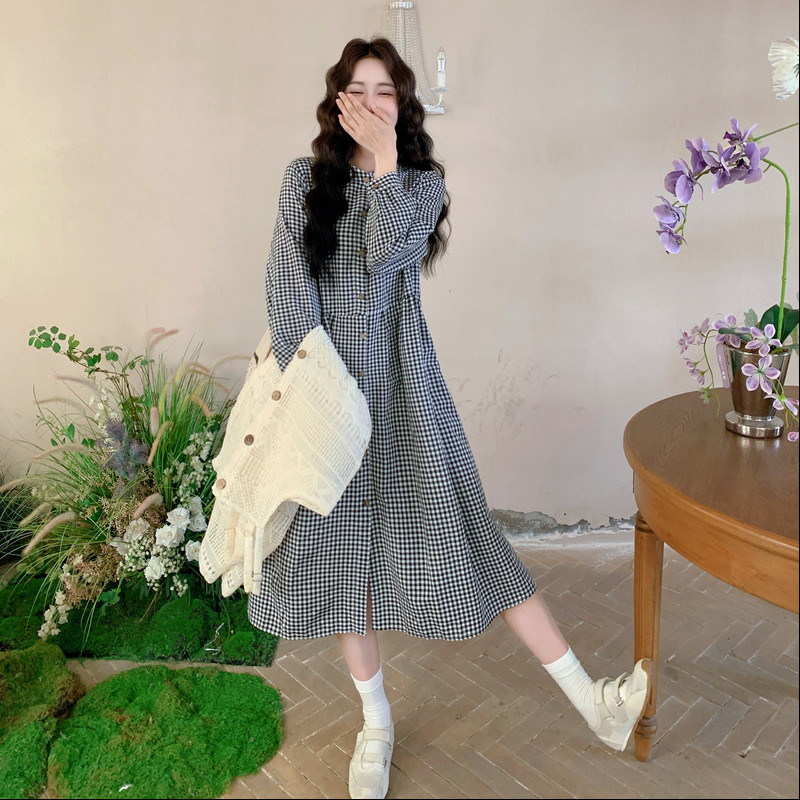 叠穿条纹连衣裙时尚套装女2025秋季新款爆款减龄背带裙超火两件套,女装套装/套裙,2C323