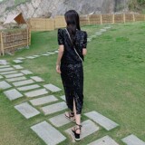 现货！时尚气质重工亮片套装裙两件套2308P120K178，女装套装/套裙，2C029