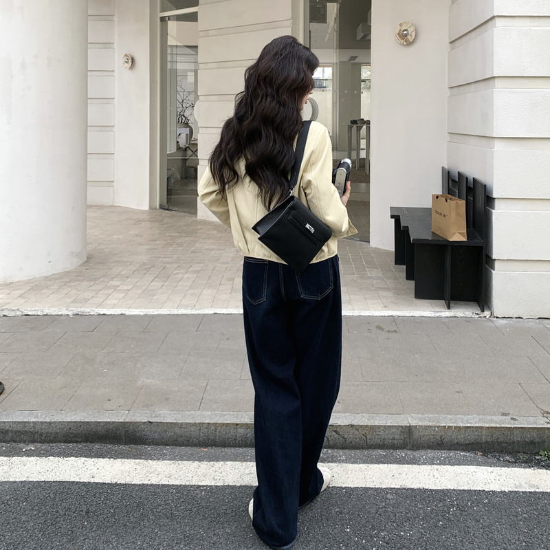 2026春新拼接短款长袖拉链皮衣外套2C215-P135-K218,女装皮衣,2C215
